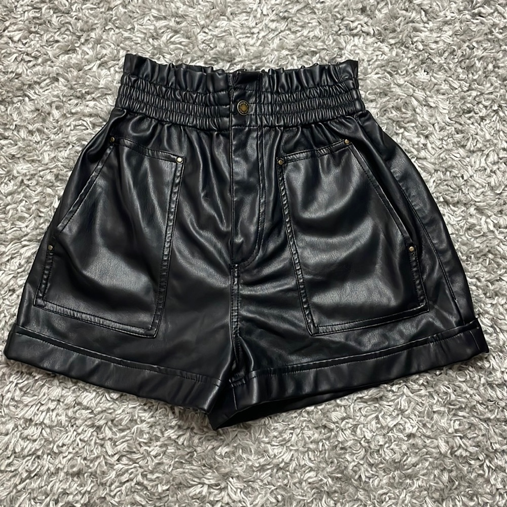 Zara faux leather shorts